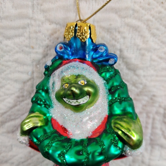 Dr Seuss How The Grinch Stole Christmas Treasures Ornament Rare 2004 Glass Boxed - Picture 2 of 10